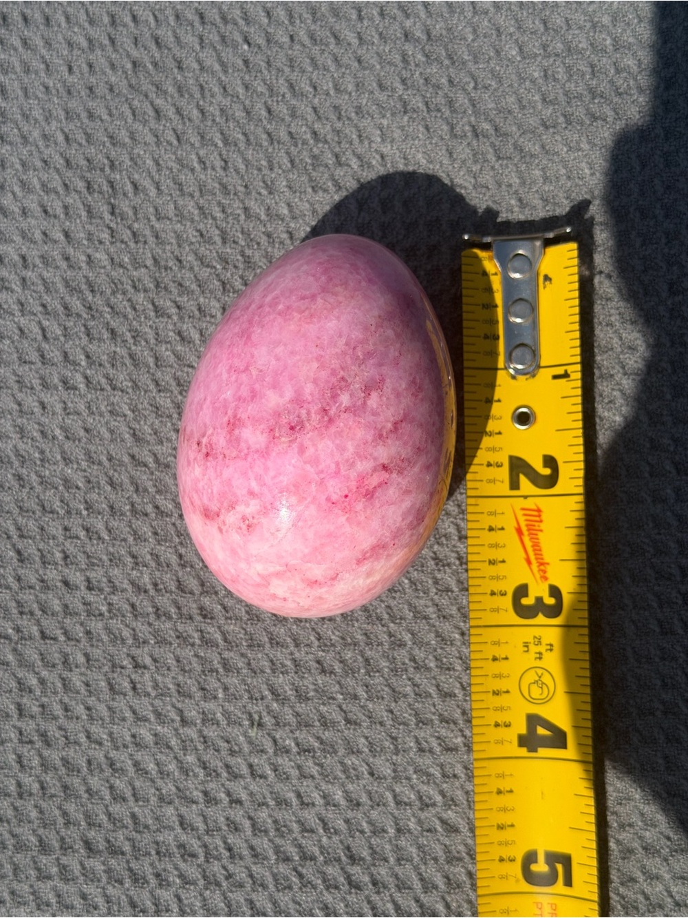 Vintage Light Pink Stone Egg - Picture 6 of 6
